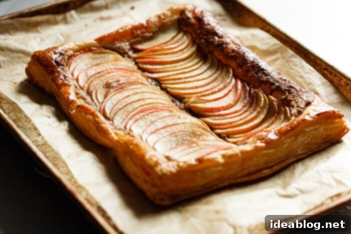 Autumn Apple Cloud Tart 6 Puff Pastry Apple Tart on Sheet Pan