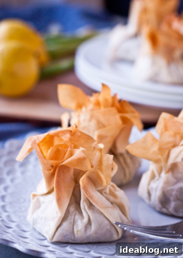 Crispy Feta and Chard Phyllo Pouches 6 Swiss Chard and Feta Phyllo Purses