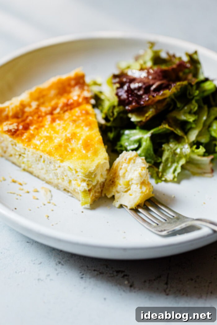 Artisan Gruyère Leek Quiche 2 Gruyere Leek Quiche - Golden Brown and Perfectly Baked