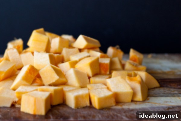 Pumpkin Zing 5 Cubed Pie Pumpkin ready for cooking