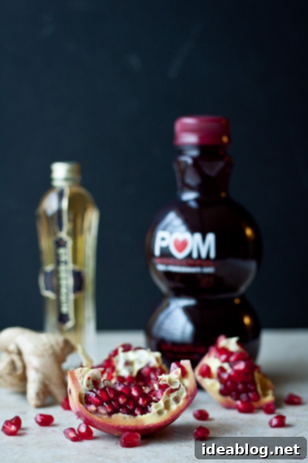 Zesty Pomegranate Ginger Sorbet 3 Pomegranate Sorbet Ingredients