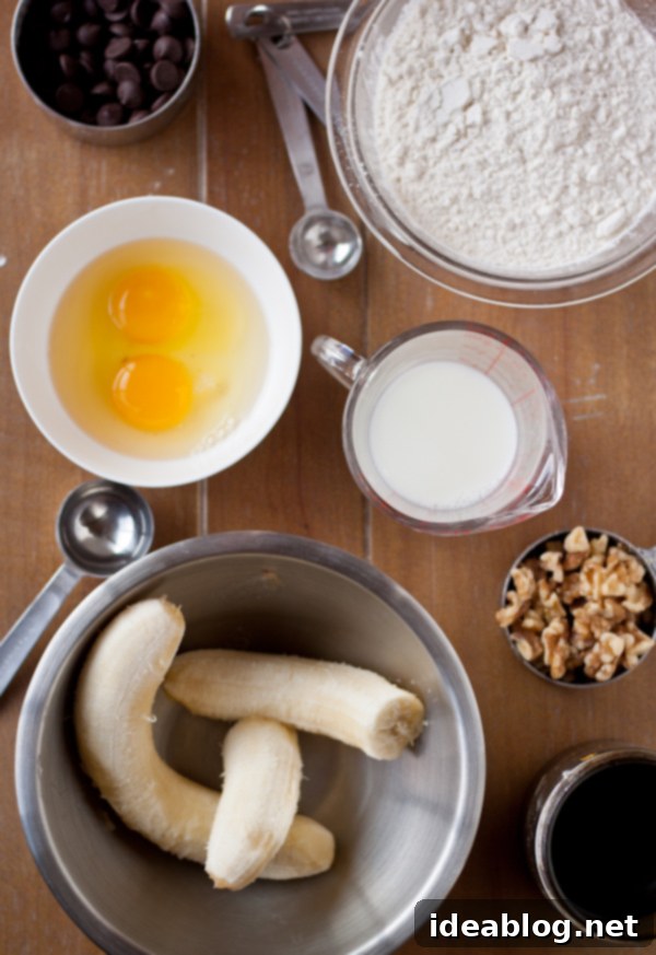 Banana Bliss Muffins 3 Banana Chip Muffins Ingredients