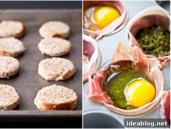 Savory Prosciutto Pesto Egg Cups 9 How to Make Prosciutto Egg Cups with Pesto