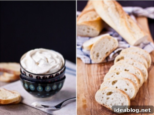Creamy Ricotta and Savory Mushroom Crostini 6 Assembling Roasted Mushroom Crostini with Whipped Ricotta