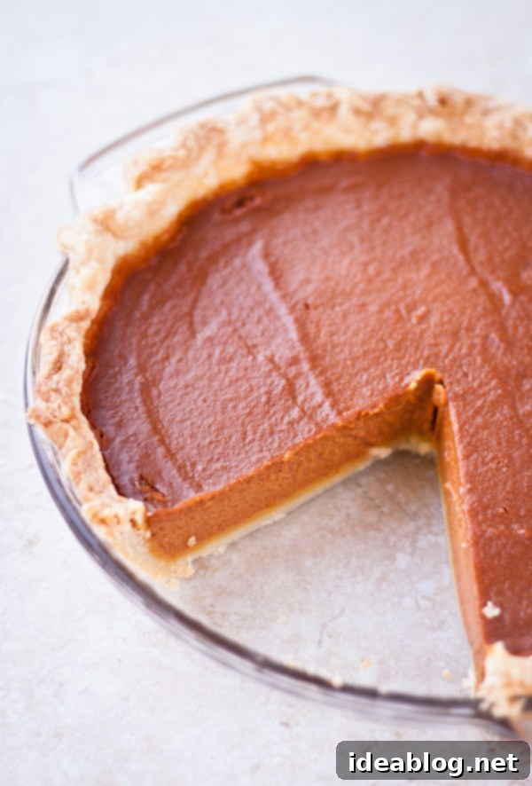 Thanksgiving Pie Shake Makeover 3 Baked Pumpkin Pie with Wedge Removed