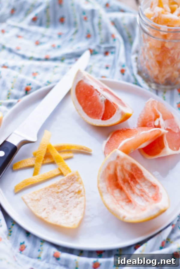 Crystalized Grapefruit Rind 3 How to Make Candied Grapefruit Zest Close-Up