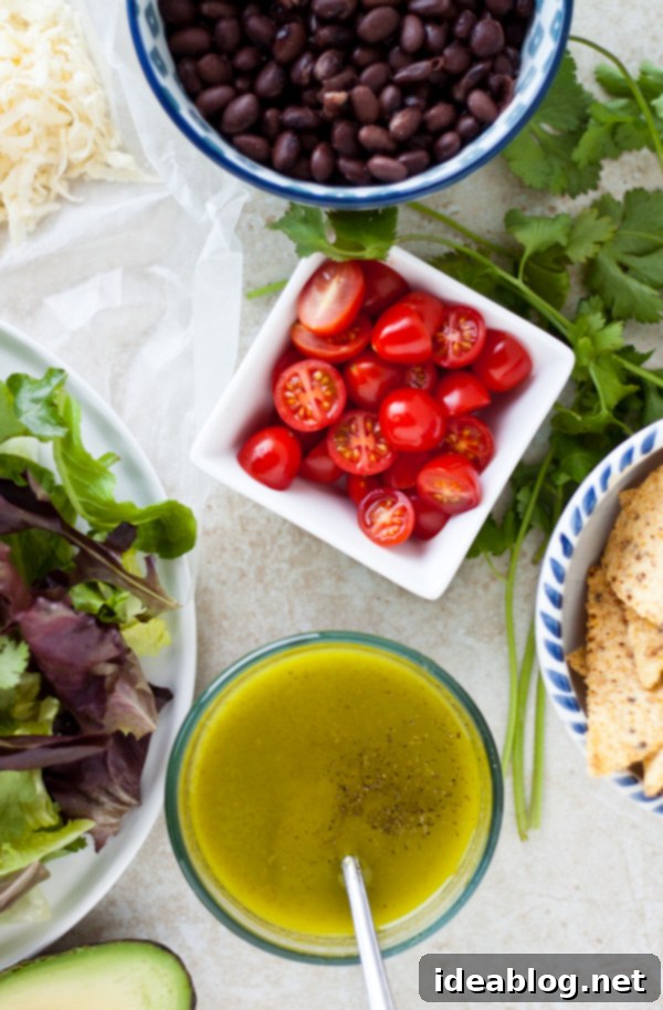 Crispy Tortilla Chicken Salad with Fresh Cilantro Dressing 5 Ingredients for Tortilla Crusted Chicken Salad