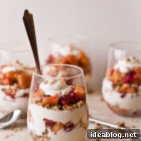 Honey-Kissed Yogurt Parfait with Tangy Cranberry-Apple Compote 5 Honey Yogurt Parfait with Cranberry Apple Compote