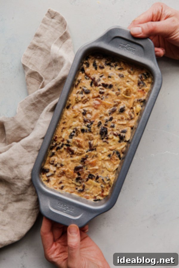 Global Grand Champion Fruit Cake 8 Fruit Cake Batter in Loaf Pan