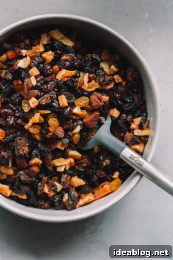 Global Grand Champion Fruit Cake 2 Fruit Cake Dried Fruit In Mixing Bowl