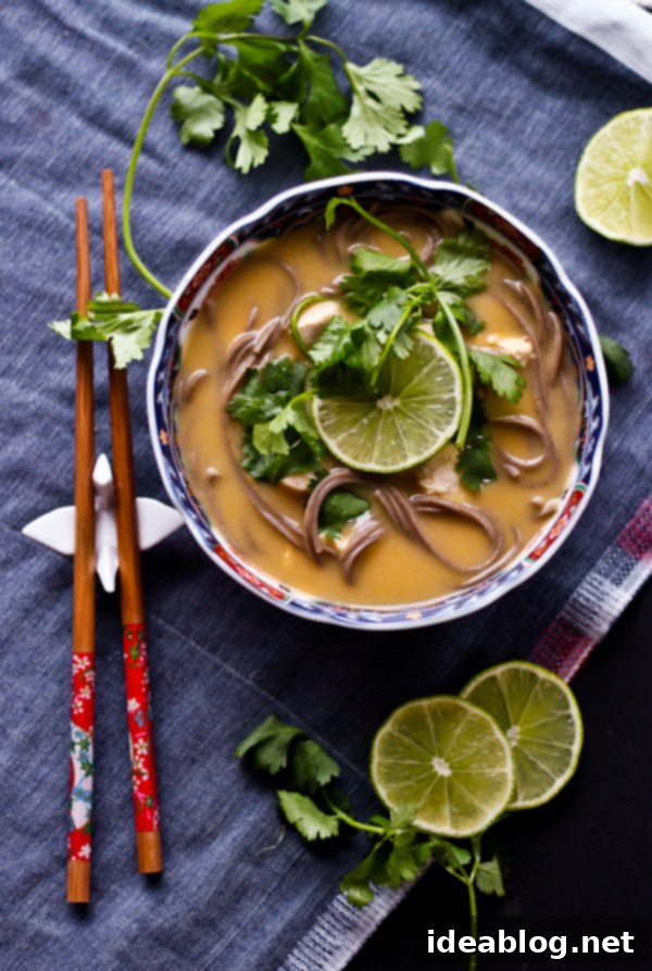 Velvety Thai Coconut Chicken Noodle Soup 2 Thai Coconut Chicken Noodle Soup