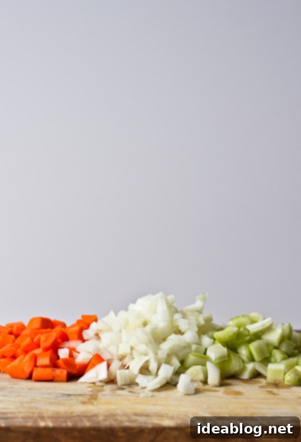 Chopped Mirepoix