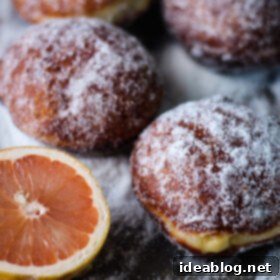 Zesty Grapefruit Doughnut Clouds 6 Grapefruit Curd Stuffed Doughnuts, a delightful citrus dessert