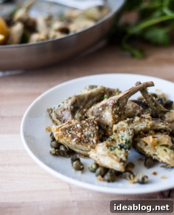 Cheesy Artichoke Gratin 2 Artichoke Gratin, golden brown and crispy, ready to serve