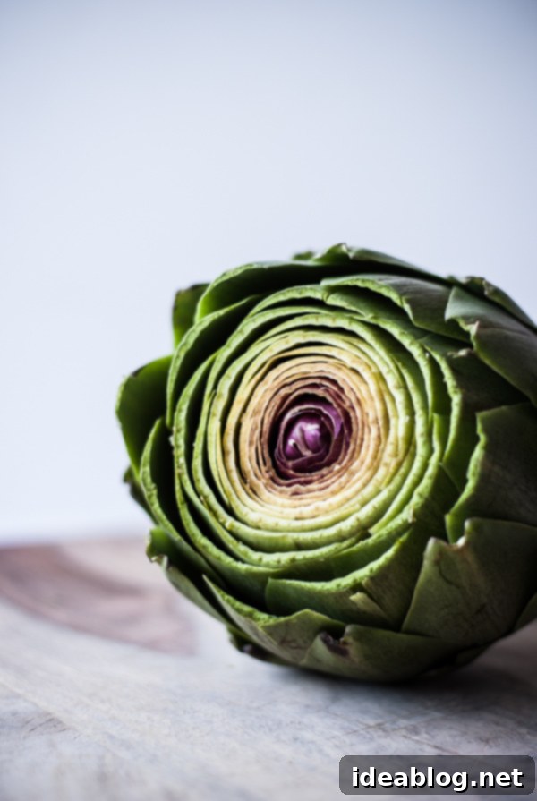 Cheesy Artichoke Gratin 4 The tender center of a fresh artichoke