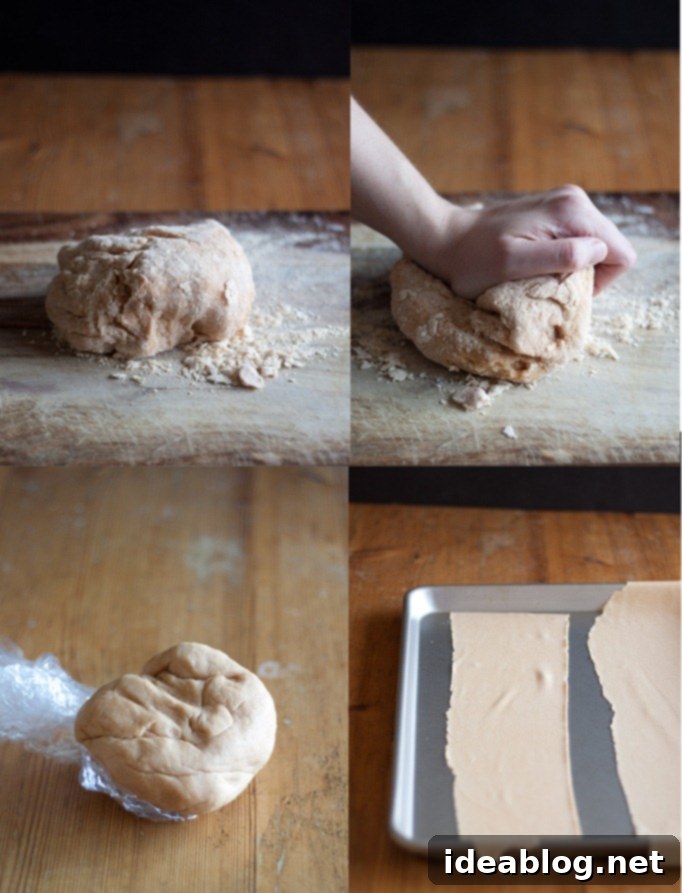 Fresh Handcrafted Red Pasta 4 kneading pasta dough