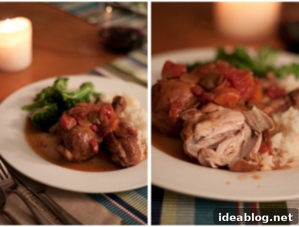 Tender Chicken Braised in Red Wine and Tomato Sauce 2 Red Wine and Tomato Braised Chicken - A Delicious Fall & Winter Comfort Food
