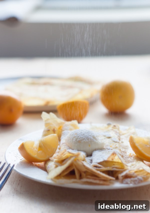 Meyer Lemon Cloud Crepes 4 Crepes with Whipped Meyer Lemon Ricotta