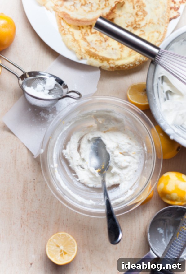 Meyer Lemon Cloud Crepes 5 How to Make Crepes with Whipped Meyer Lemon Ricotta