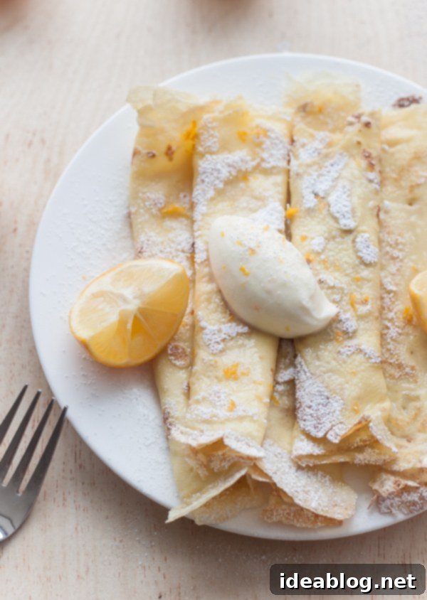 Meyer Lemon Cloud Crepes 6 Crepes with Whipped Meyer Lemon Ricotta