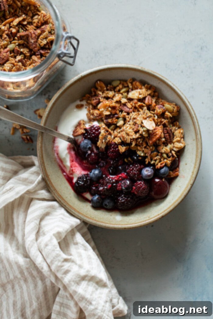 Favorite Homemade Granola Recipe 2 Healthy Granola with Yogurt and Berries
